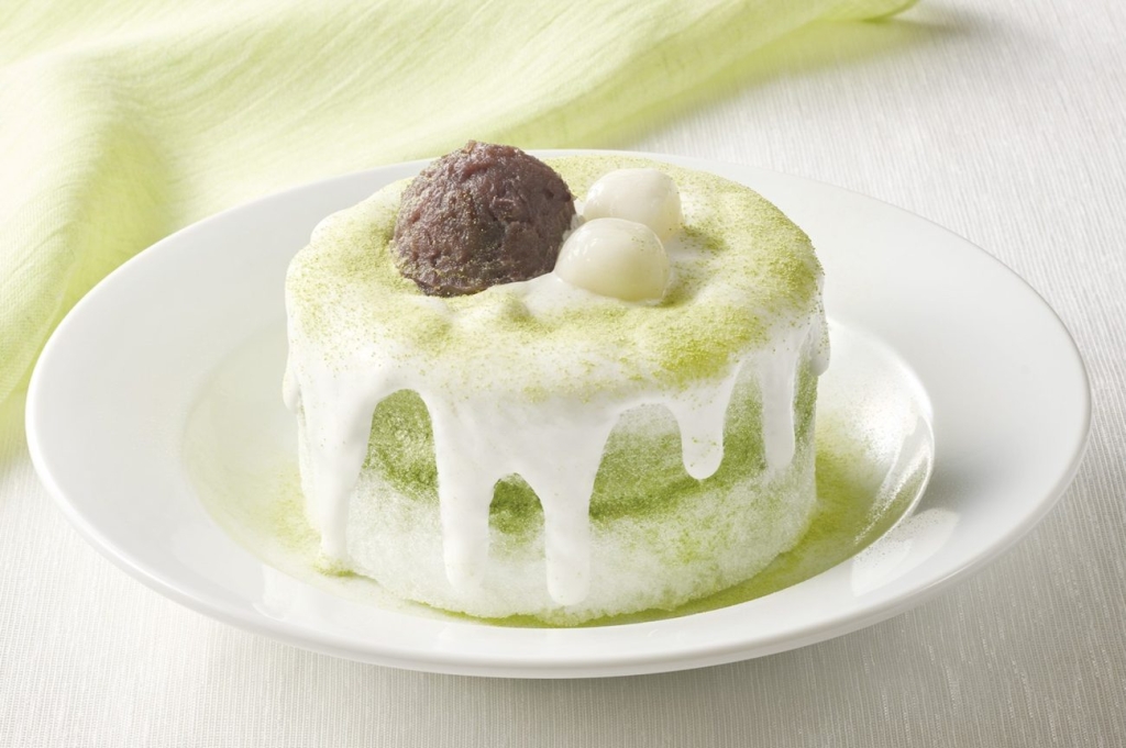 ミニ西尾のお抹茶と十勝あずきのショートケーキ氷