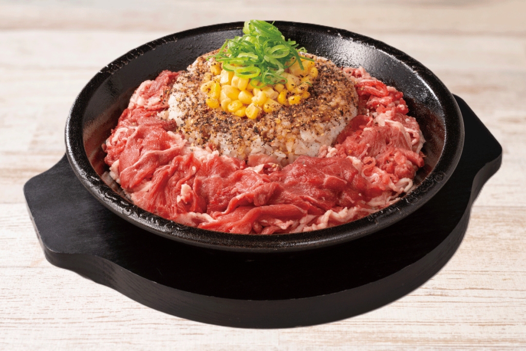 【29%増量後】ビーフペッパーライス(ライスM・お肉特盛り)