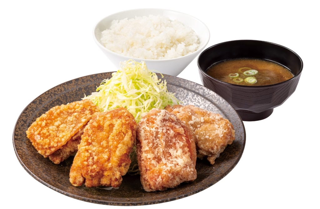 塩にんにくからあげ合盛り定食