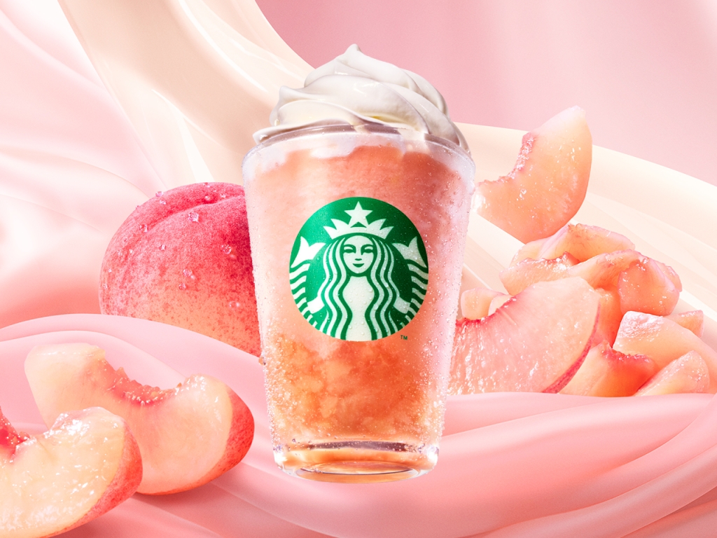 ピーチ & ピーチミルク フラペチーノ