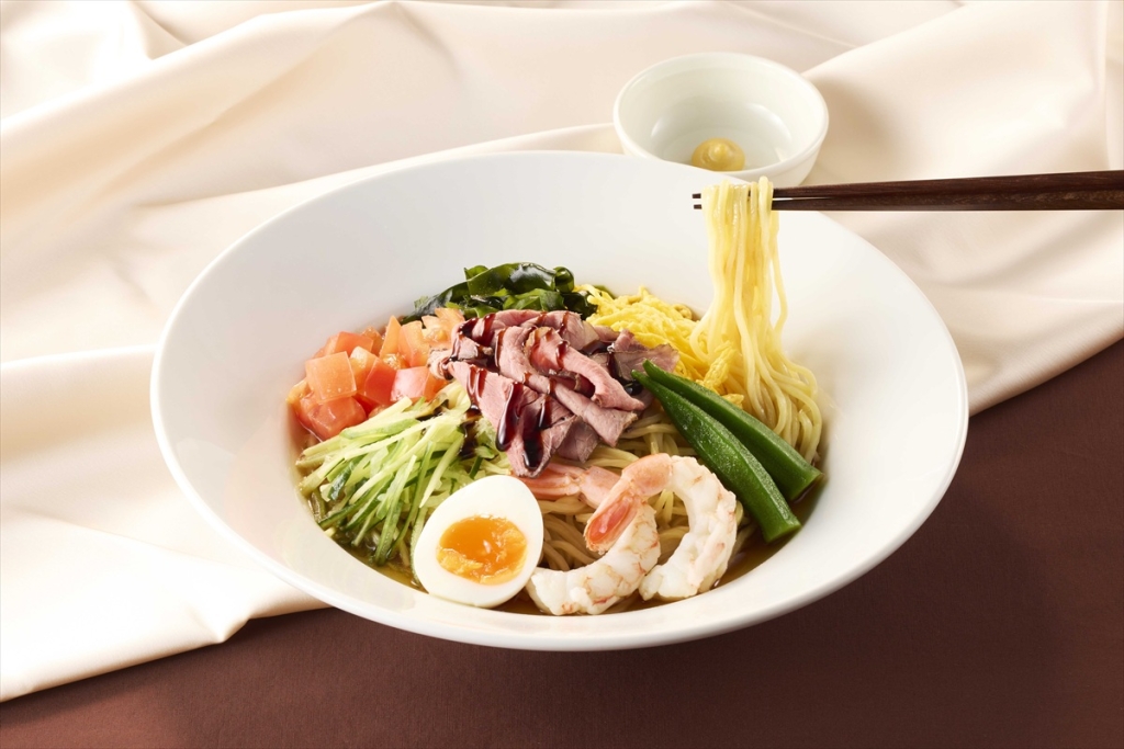 ローストビーフと赤海老の冷やし中華(税込1,419円)