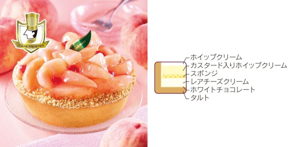 山梨県産完熟桃のレアチーズタルト