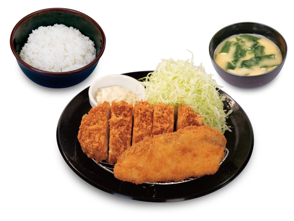 ロースかつ＆白身魚フライ定食