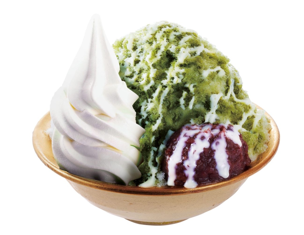 宇治抹茶氷 ※「ソフトクリーム」「練乳」「コメダ特製 おぐらあん」をトッピング