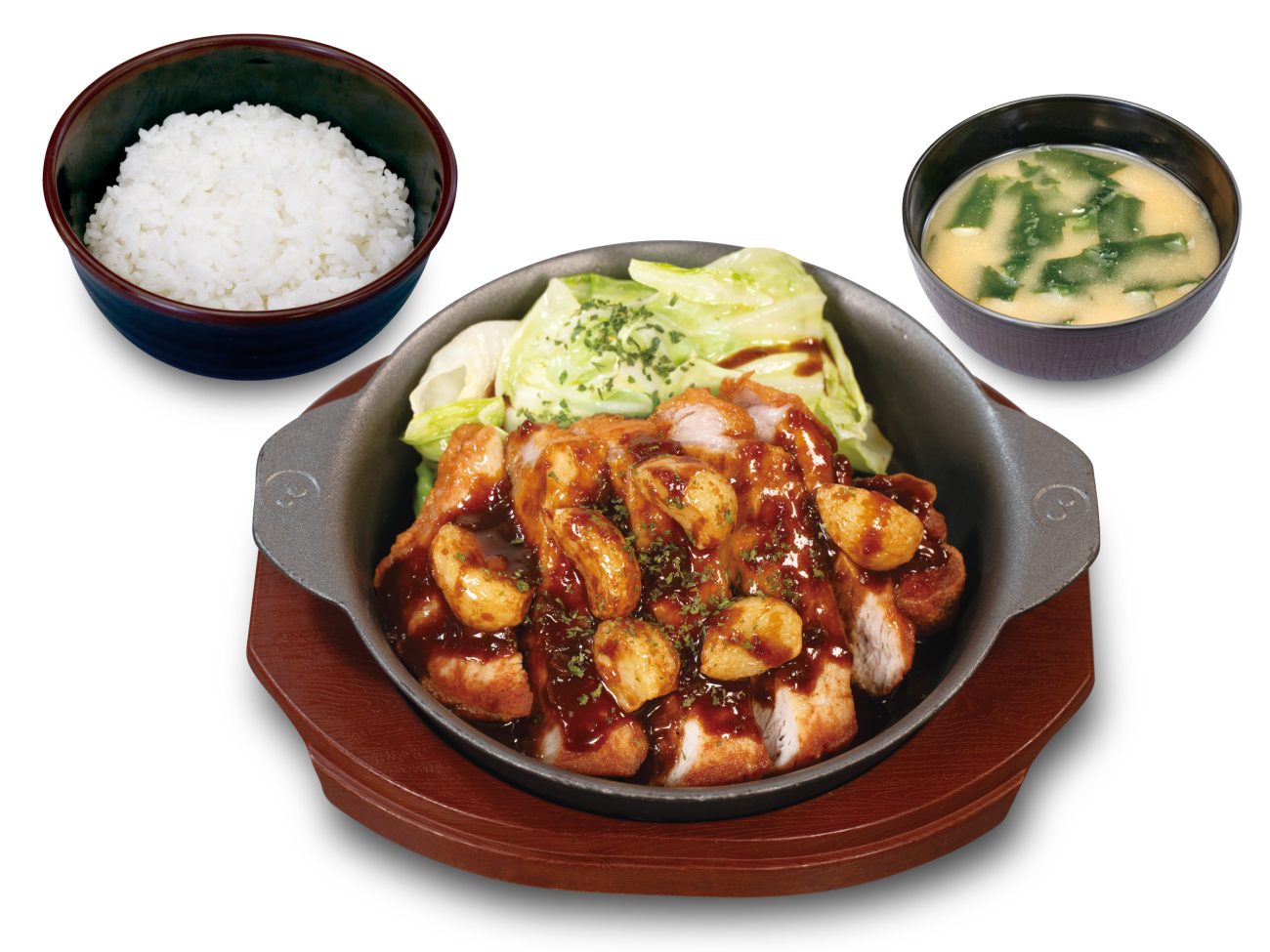 にんにく醤油の“揚げる”厚切り豚テキ定食
