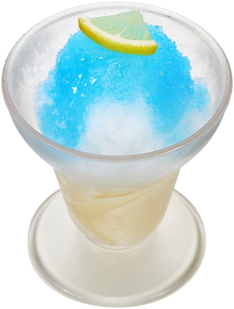 ブルーハワイかき氷&バニラアイス
