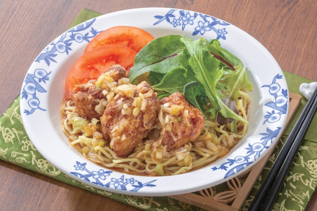 油淋からあげのさっぱり冷やし麺(税込989円)