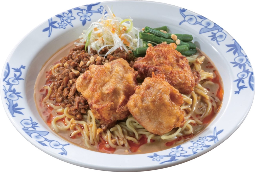 コク旨冷やし担々麺(税込879円) 唐揚げトッピングアレンジ(+税込274円)
