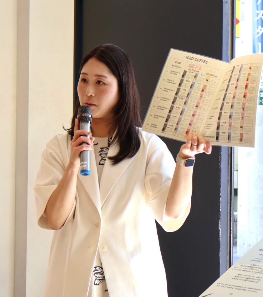 UCC 「ひみつのドリップ」を説明する西川氏