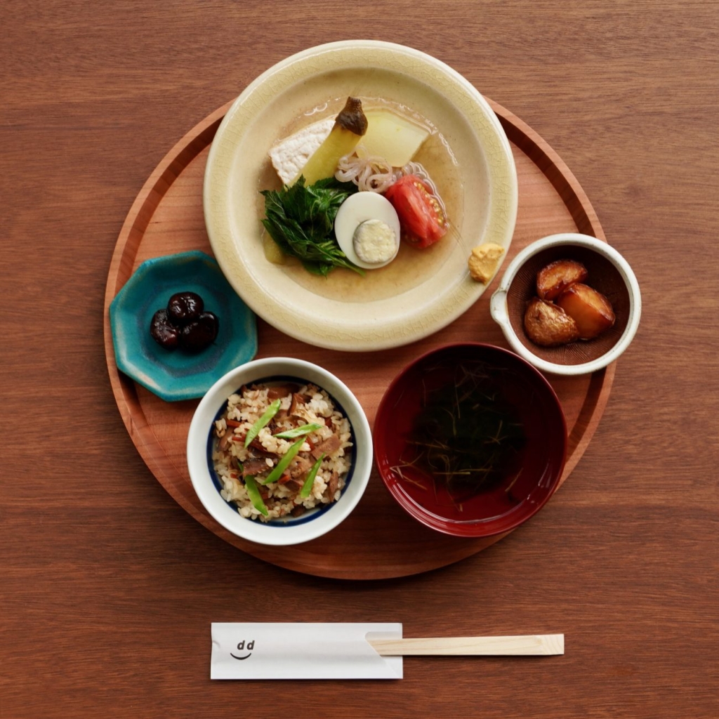 「5種類の木桶醤油定食」