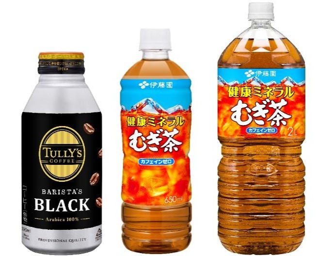 「タリーズ　バリスタズブラック」と「健康ミネラルむぎ茶」