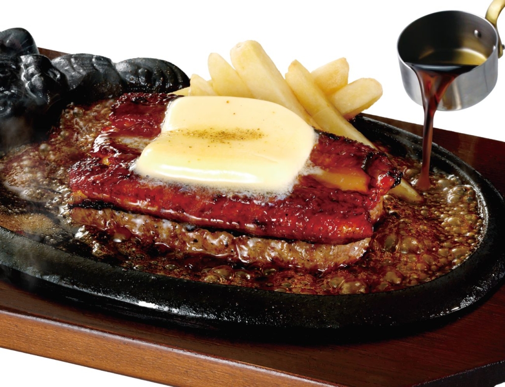 「炭焼き うながんこハンバーグ～背徳バターのせ～」