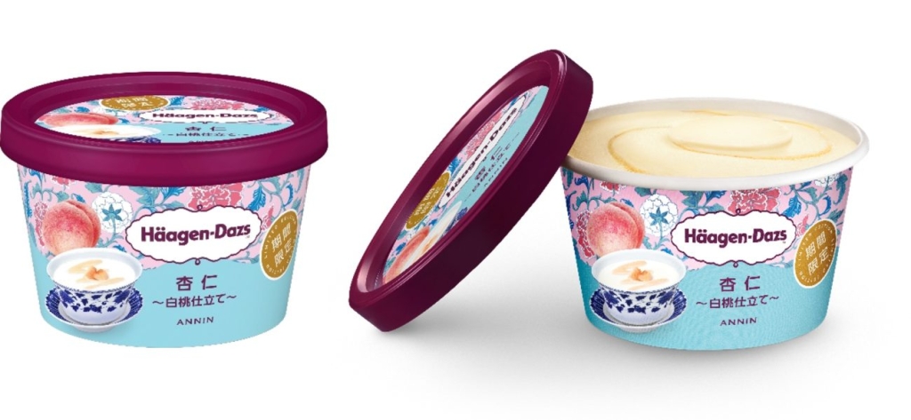 ハーゲンダッツ ミニカップ『杏仁～白桃仕立て～』373円