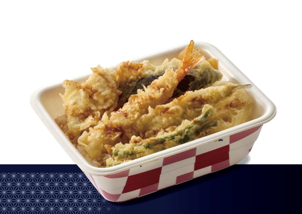 海老と活〆穴子切身の天丼弁当（お新香付） お持ち帰り860円 デリバリー 1,160円