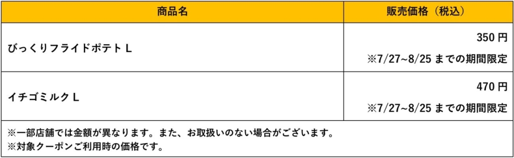 キャンペーン価格