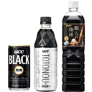 「BLACK無糖」185g缶、「TOTONOU by BLACK無糖」 500mlPET、「職人の珈琲 無糖」900mlPET
