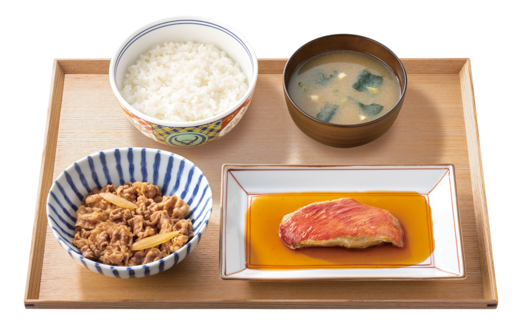 牛金目鯛の煮付け定食