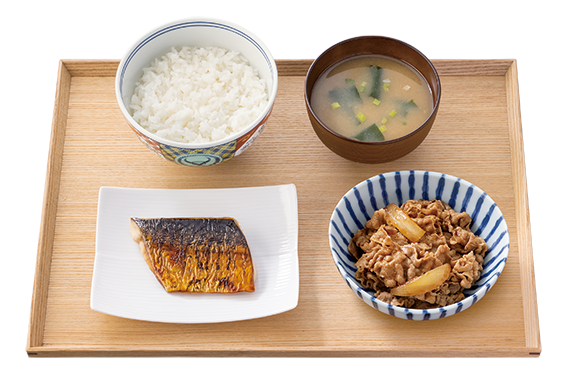 牛さば定食