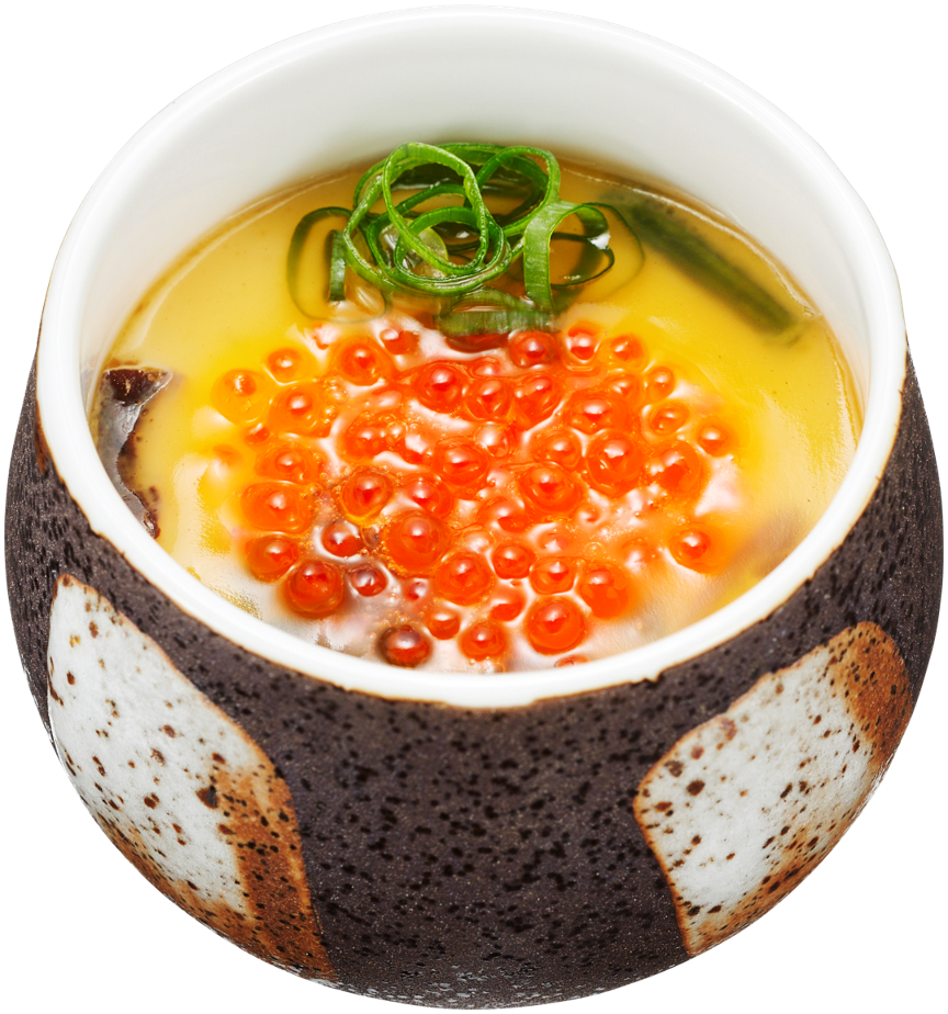 “北欧サーモンいくら”の冷やし茶碗蒸し