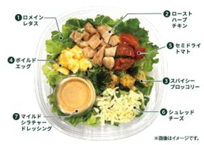 「タマゴ&ローストチキンのコブサラダ」