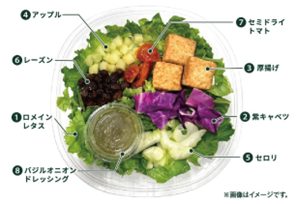 「リンゴ&レーズンのバジルオニオンサラダ」