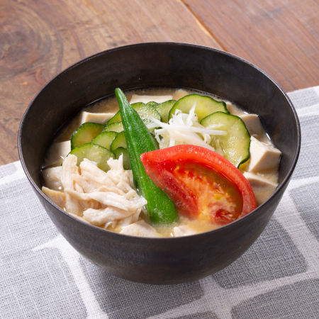 冷製仕立ての具だくさんTOFU＆糀MISO