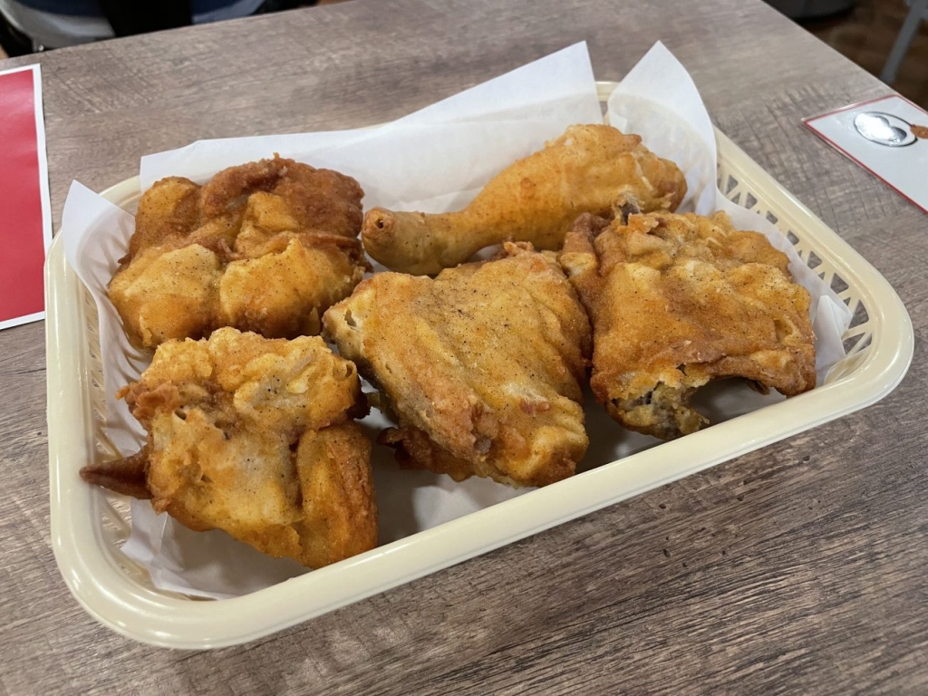 オリジナルチキン(体験会で筆者が粉付けしたもの)