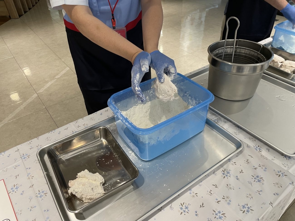 粉付け工程