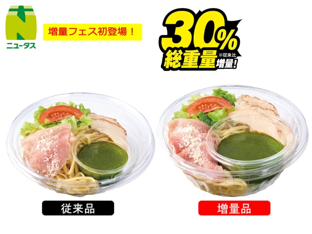 「生ハムとグリルチキンの冷製生パスタ(バジルソース)」