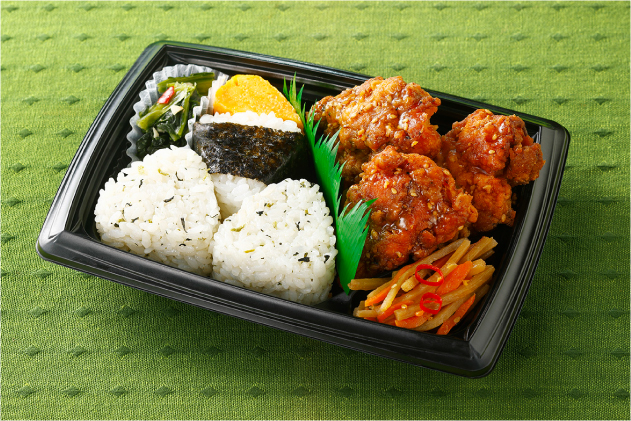 「風来坊監修 手羽先風唐揚&おにぎり弁当」
