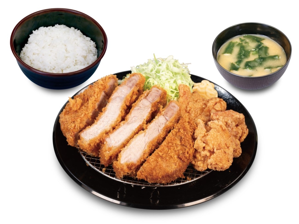 超厚切りリブロースかつ＆本格唐揚げ定食