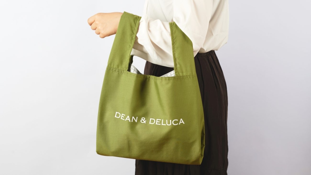 DEAN & DELUCA ポーチ付きエコバッグ グリーン