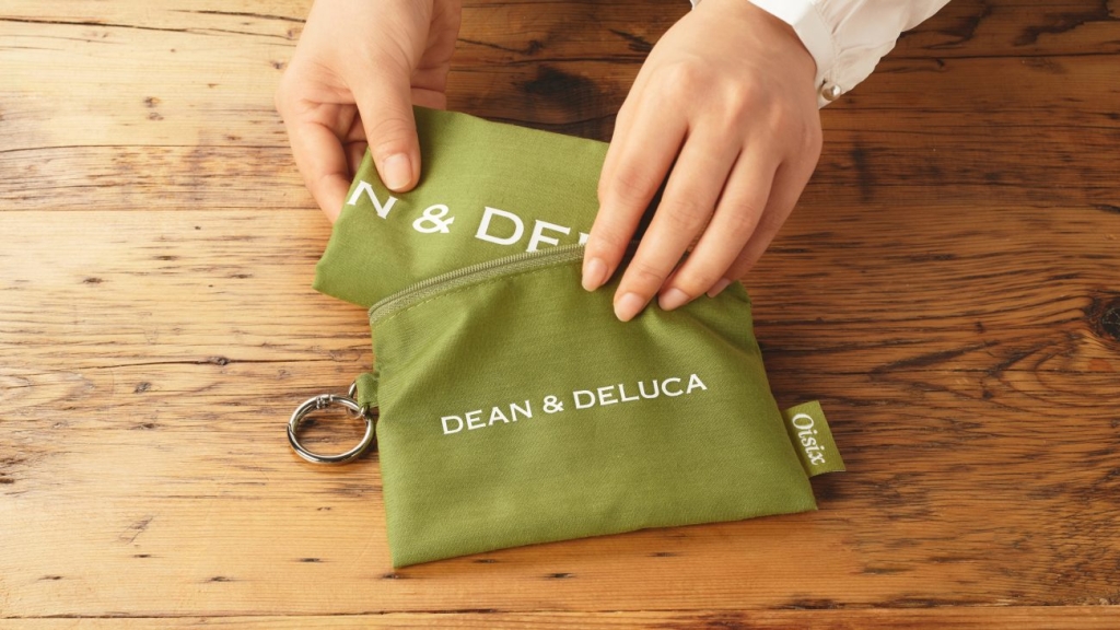 DEAN & DELUCA ポーチ付きエコバッグ グリーン