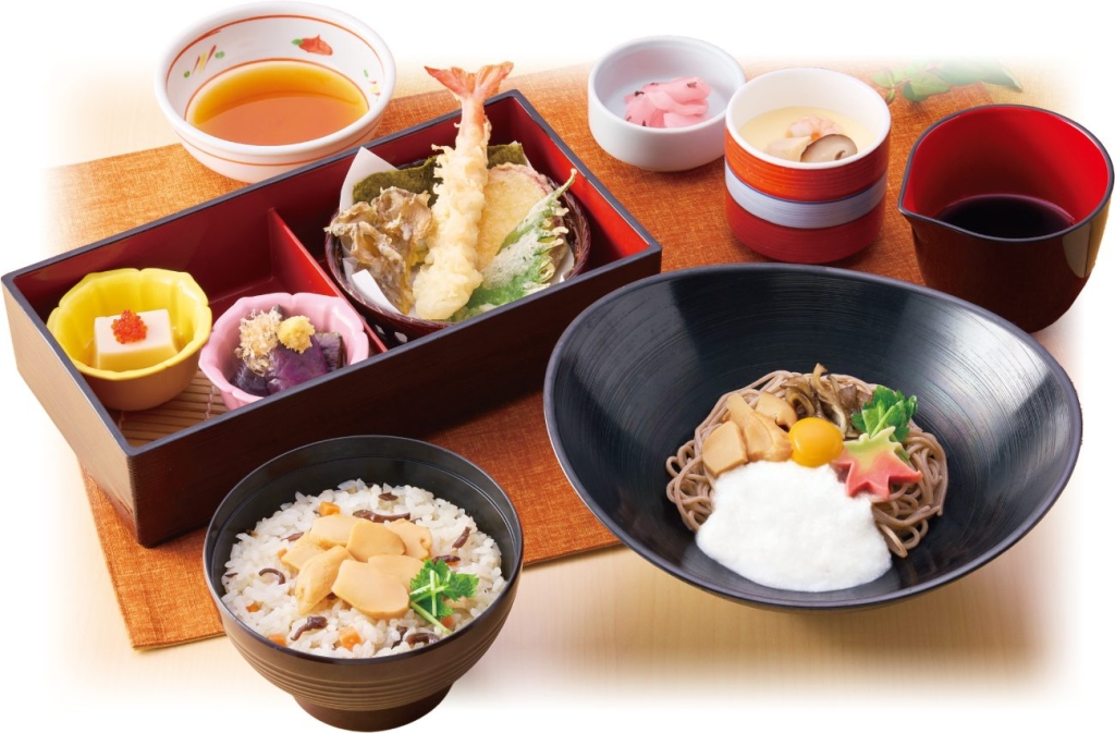 松茸ごはんと月見とろろそば膳　1,799円(税込1,978円)