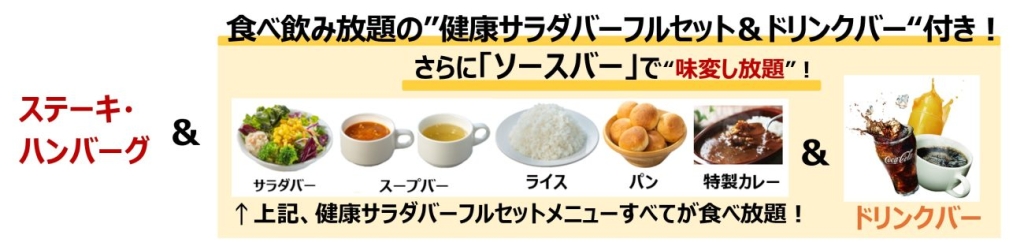 健康サラダバーフルセット＆ドリンクバー