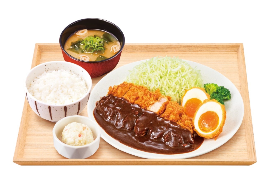 「熟成ロースデミたまかつ定食」