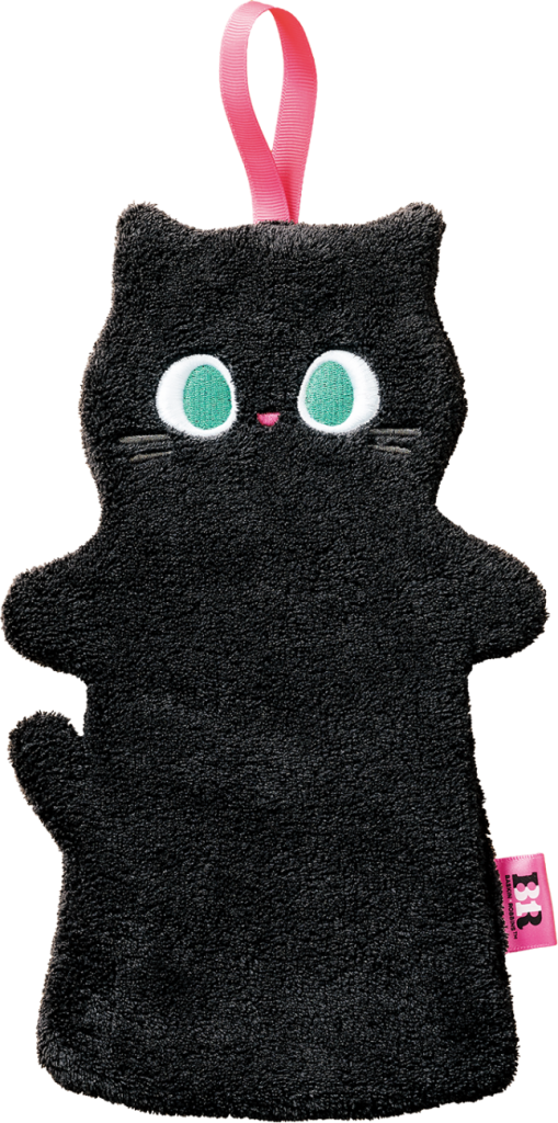 オリジナルの黒ねこタオル
