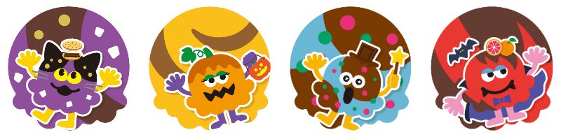 ハロウィンバージョンの来店ポイントシール