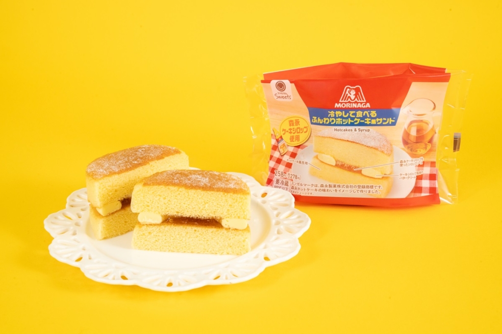 冷やして食べる　ふんわりホットケーキ風サンド