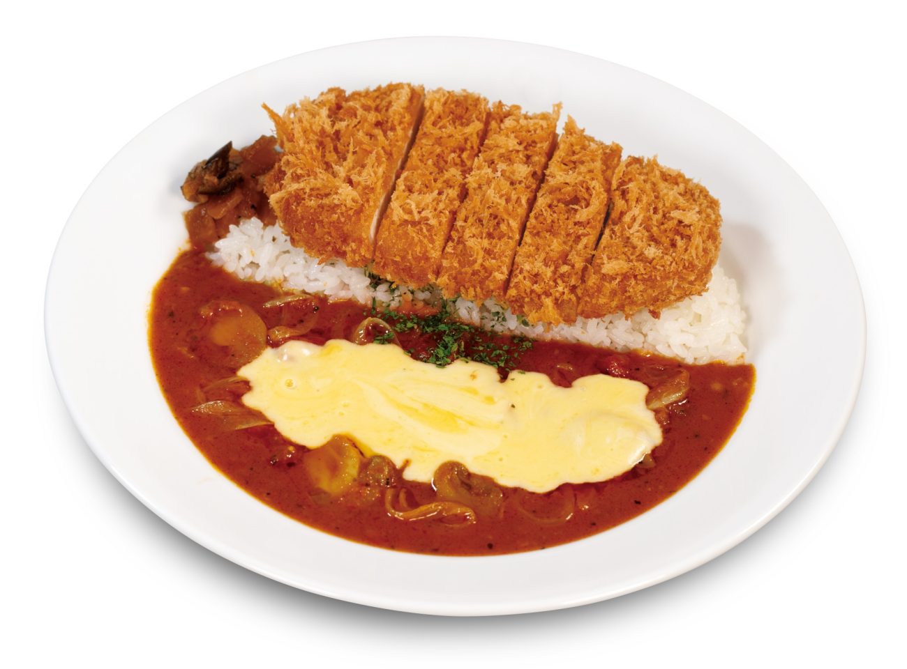 ロースかつチーズトマトハヤシライス