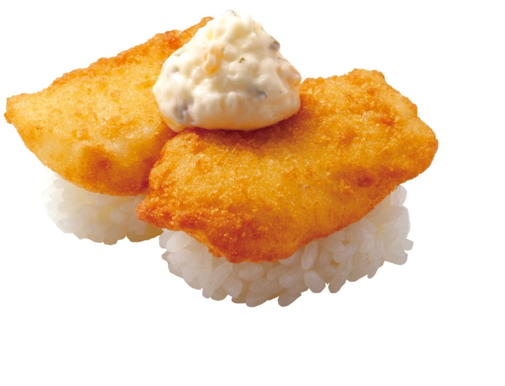 黄金（こがね）カレイフライ握り（タルタルソース）