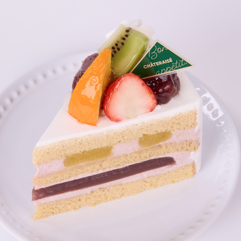 敬老の日 小豆と栗のショートケーキ