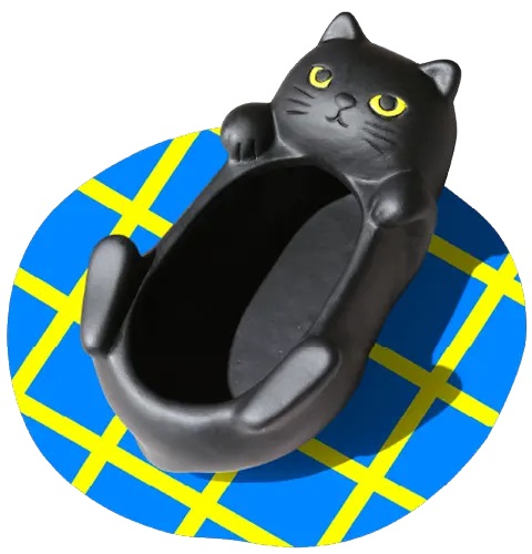 オリジナル くろねこポット