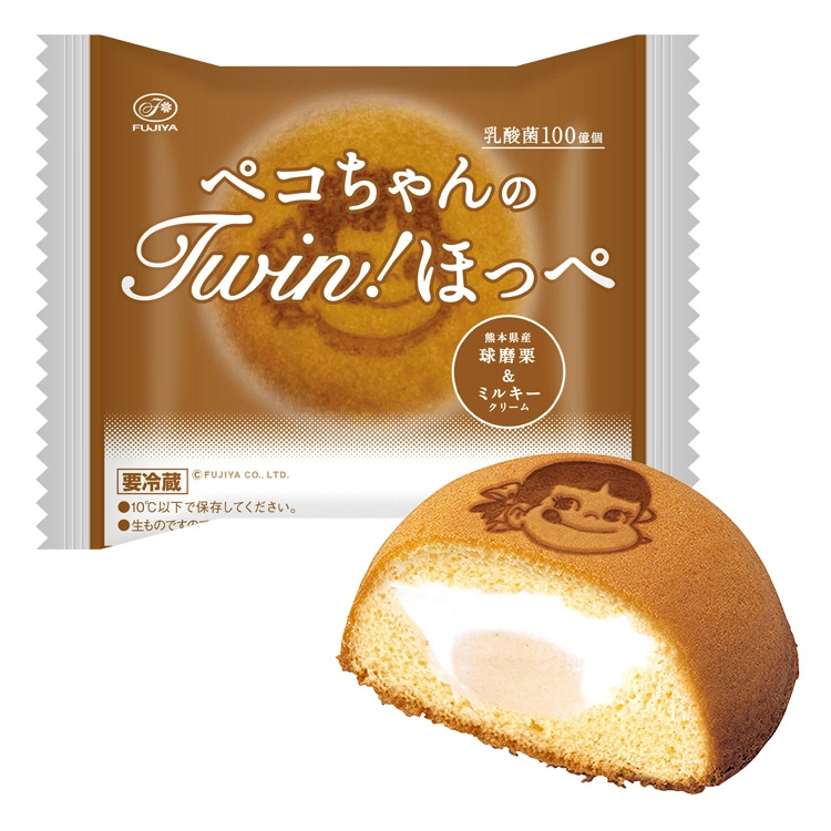 ペコちゃんのツインほっぺ（球磨栗＆ミルキー）