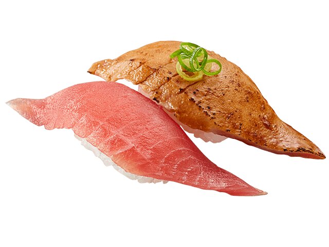 大切りまぐろ食べ比べ(二貫)