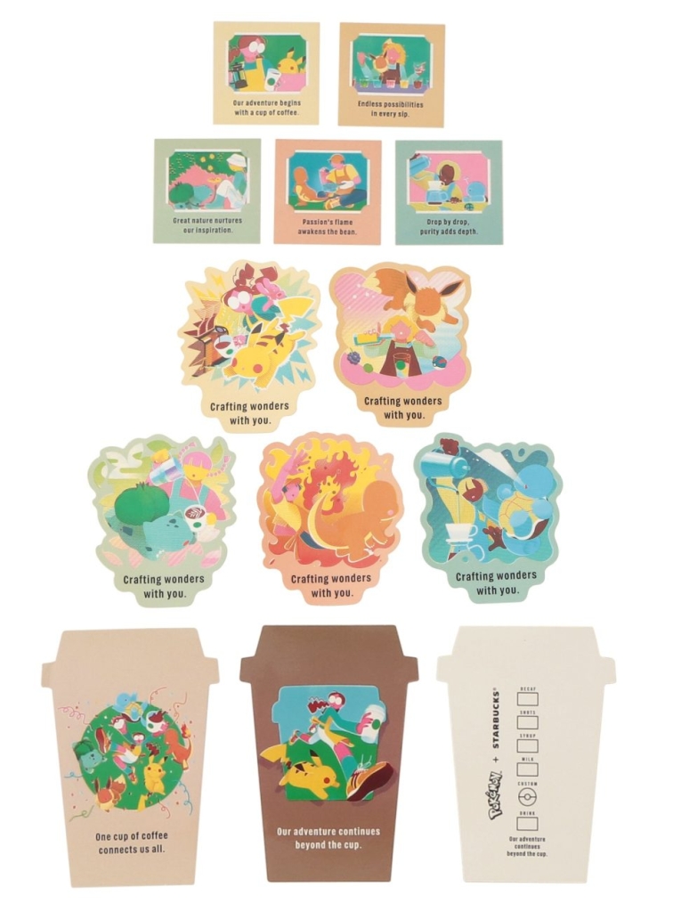 Pokémon + STARBUCKS アートステッカーセット