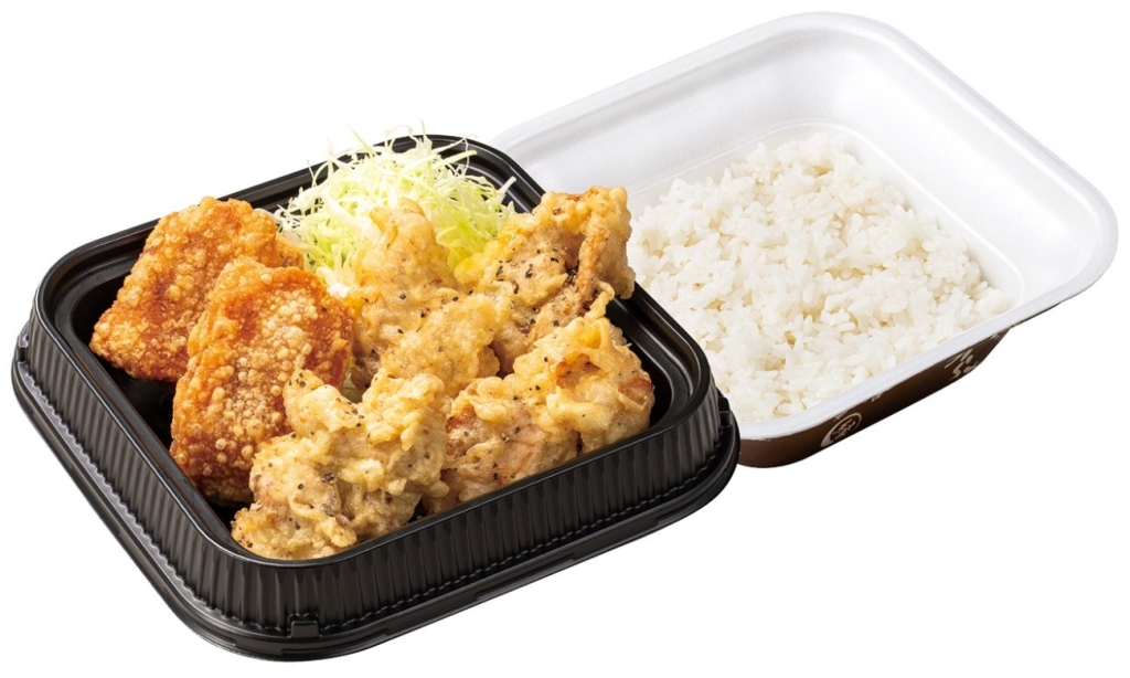 黒胡椒とり天合盛り弁当