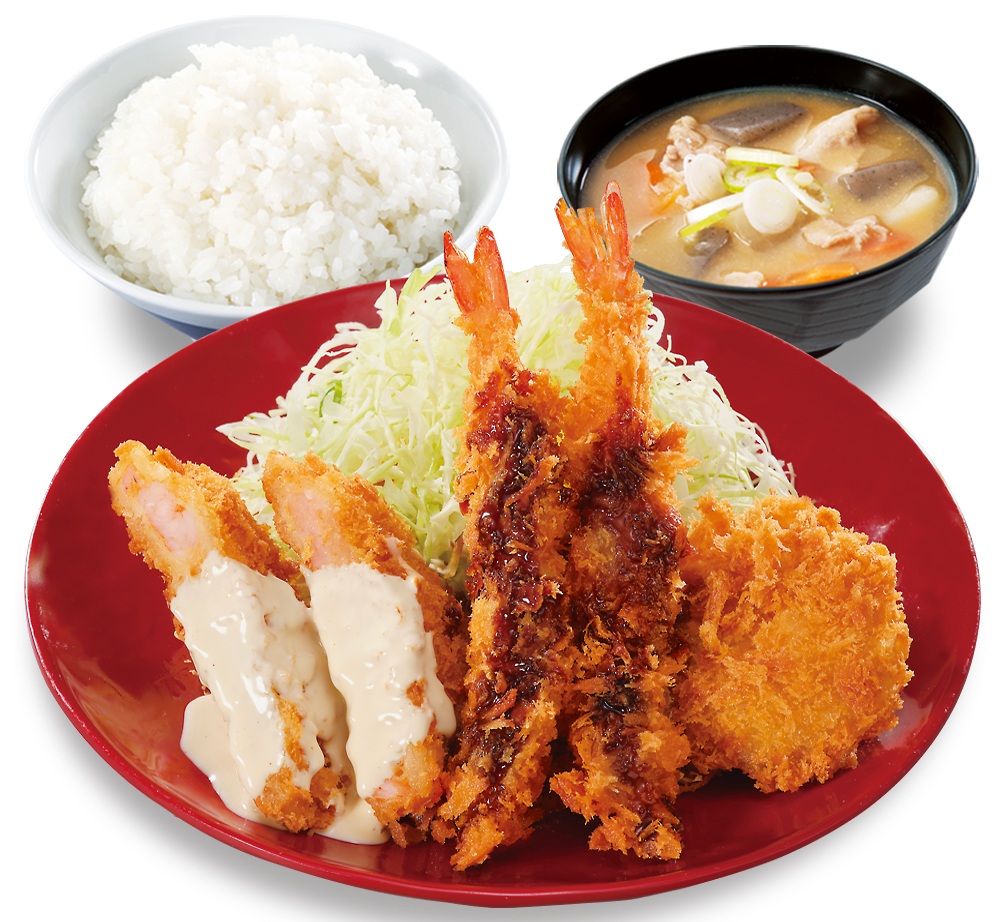 海老トリプル定食