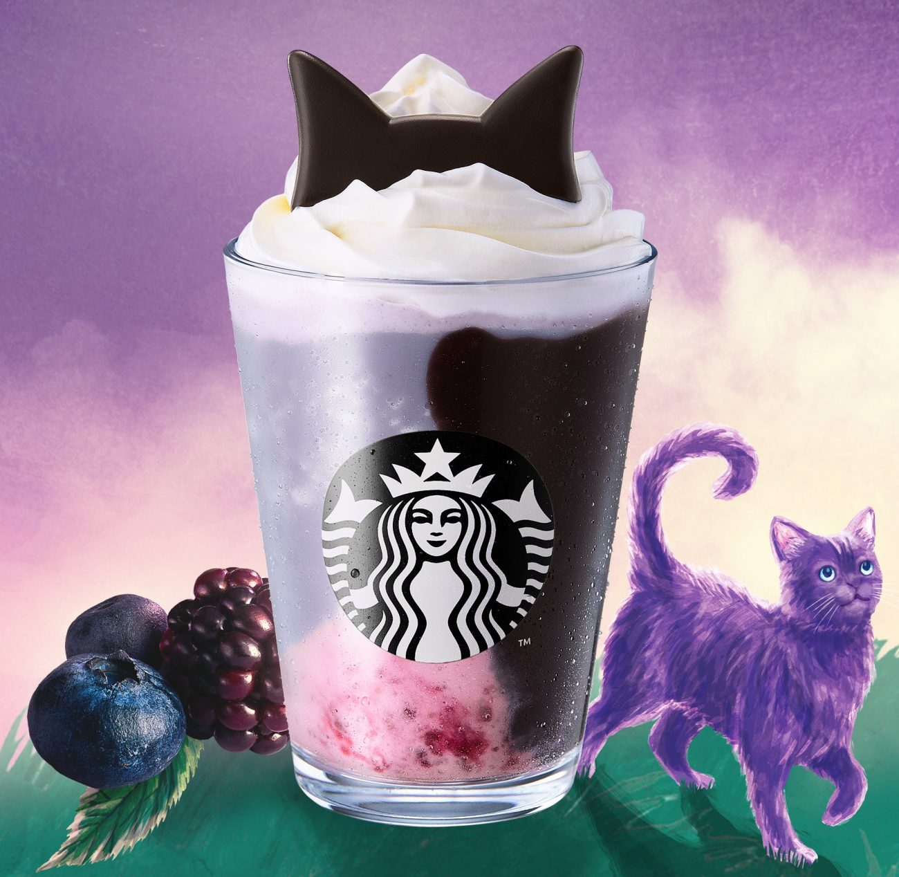 ブラックベリー ヨーグルト フラペチーノ 黒耳ver.