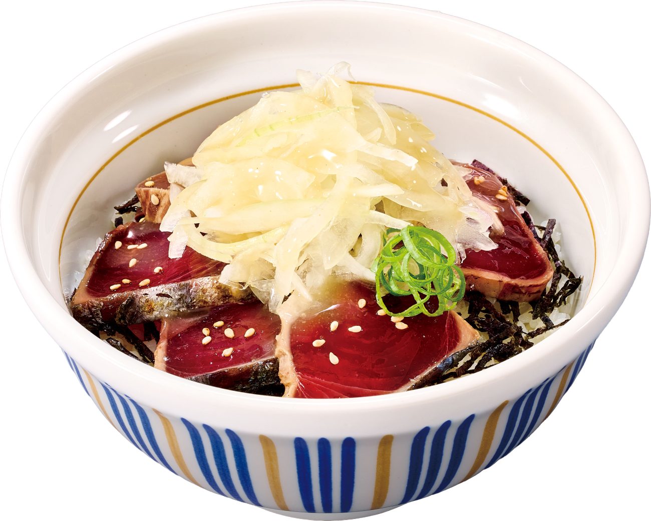 柚子オニオン 藁（わら）焼き鰹（かつお）たたき丼